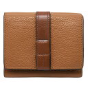 \\クーポンで値引!ポイント5倍!// 新入荷 ロエベ LOEWE トライフォールド ウォレット 三つ折り 財布 アナグラム C660S26 レザー ブラウン ボルドー コンパクト ミニ財布 レディース 【中古】