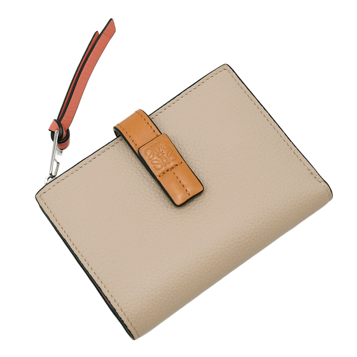 【極美品】LOEWE バーティカルウォレット グレー/ブルー　二つ折り財布 極美品】LOEWE バーティカルウォレット グレー/ブルー 二つ折り