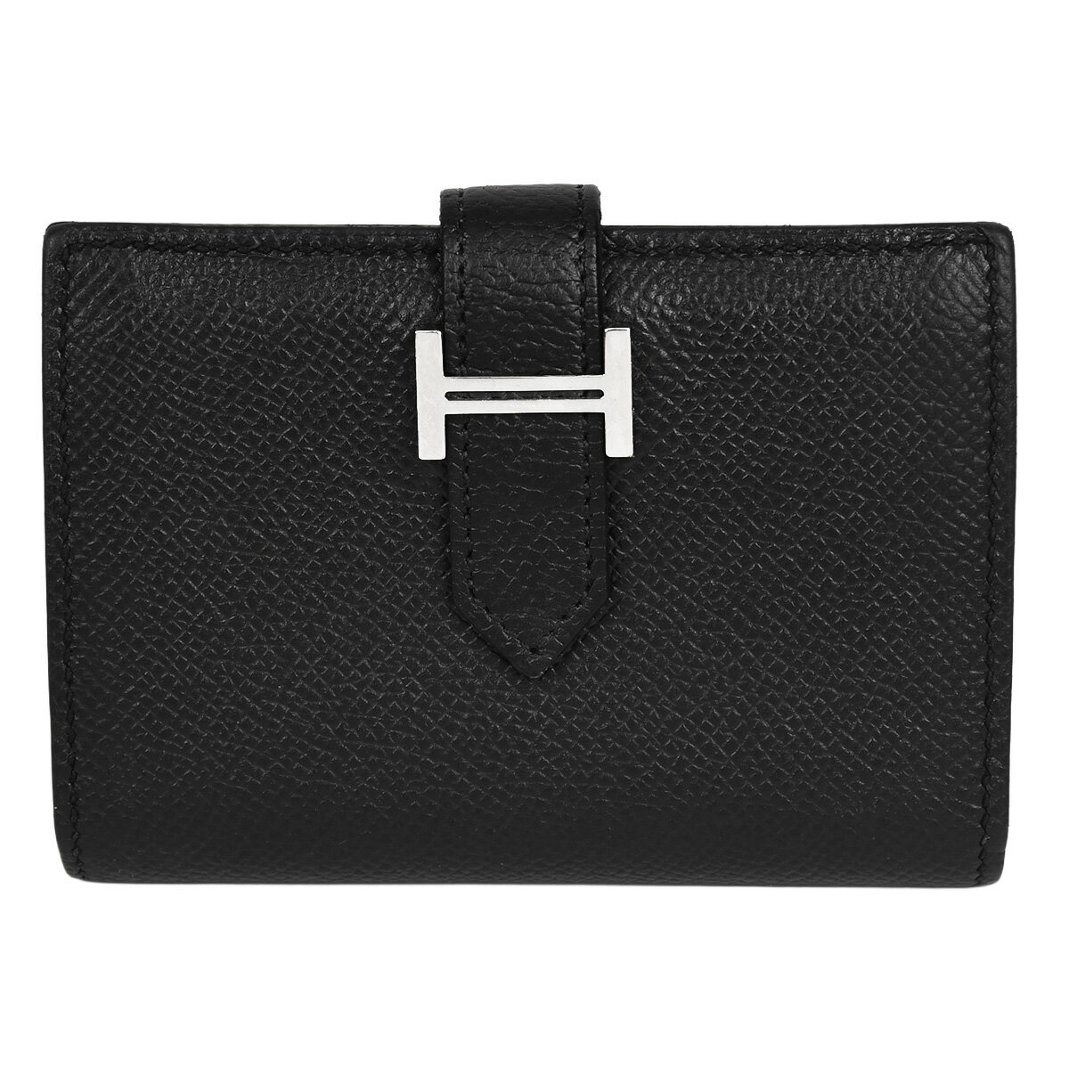 【新品未使用】Hermes べアンミニ ノワール(黒)×シルバー金具 未使用)HERMES エルメス ケリー ミニケリー2 エプソン ノワール