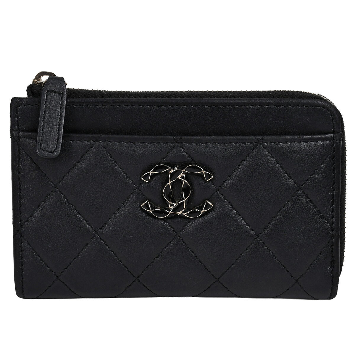 乐天商城 - 【クーポンでお得×さらにポイントUP】 新入荷 シャネル CHANEL マトラッセ コインケース カードケース フラグメントケース 財布 小物 ココマーク レザー ブラック 黒 AP3630 【中古】
