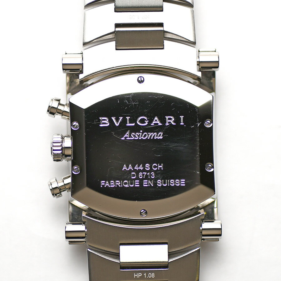 ブルガリ BVLGARI アショーマ 44MM クロノグラフ オートマティック AA44C14SSDCH 自動巻 メンズ 紳士用 男性用 腕時計 研磨仕上げ済み 【中古】