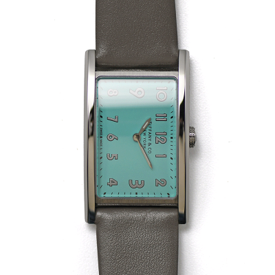 ティファニー TIFFANY&Co. イーストウエスト ミニ 36668679 クォーツ スクエア型 レディース 腕時計 交換用レザーストラップ付き 未使用