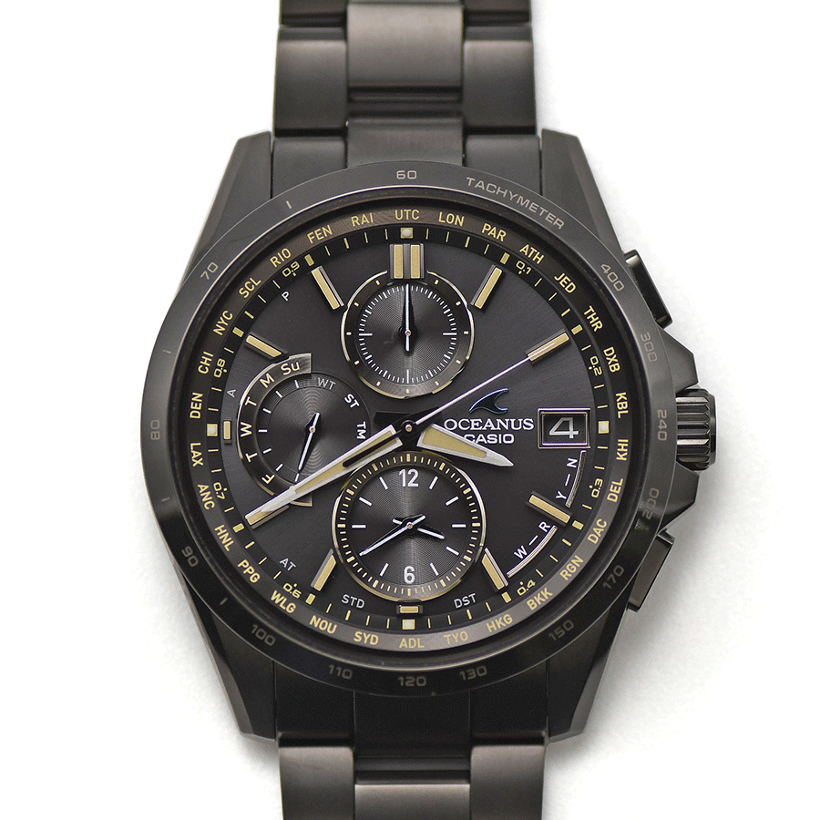 CASIO カシオ OCEANUS オシアナス クラシックライン OCW-T2600B-1AJF タフソーラー電波 マルチバンド6 メンズ 男性用 腕時計 【中古】