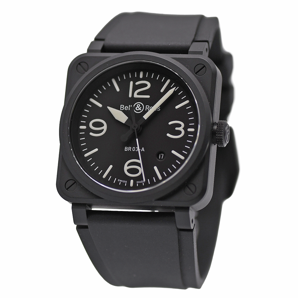 Bell＆Ross ベル＆ロス BR03 ブラックマット オートマティック BR03A-BL-CE/SRB 自動巻 セラミックケース メンズ 未使用 【中古】