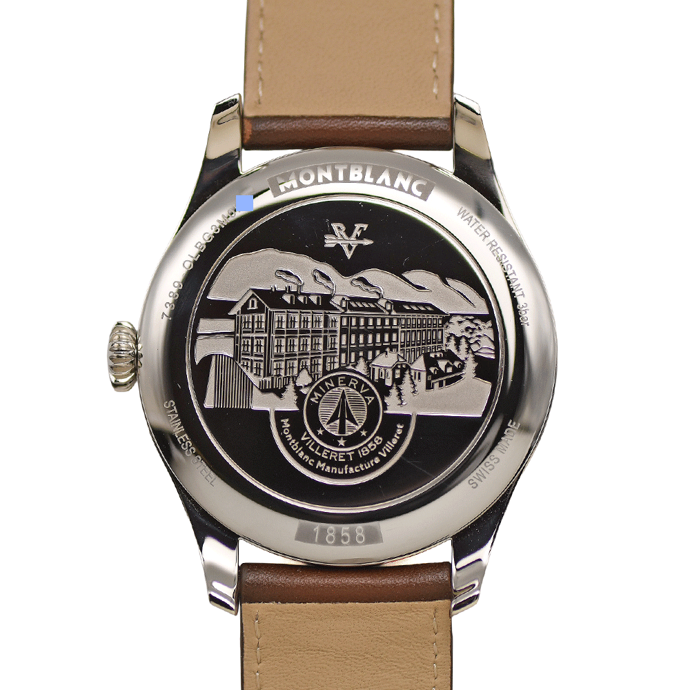 モンブラン MONTBLANC 1858 オートマティック スモールセコンド 115073 自動巻 SS/レザー メンズ 紳士用 男性用 腕時計 新品同様 【中古】