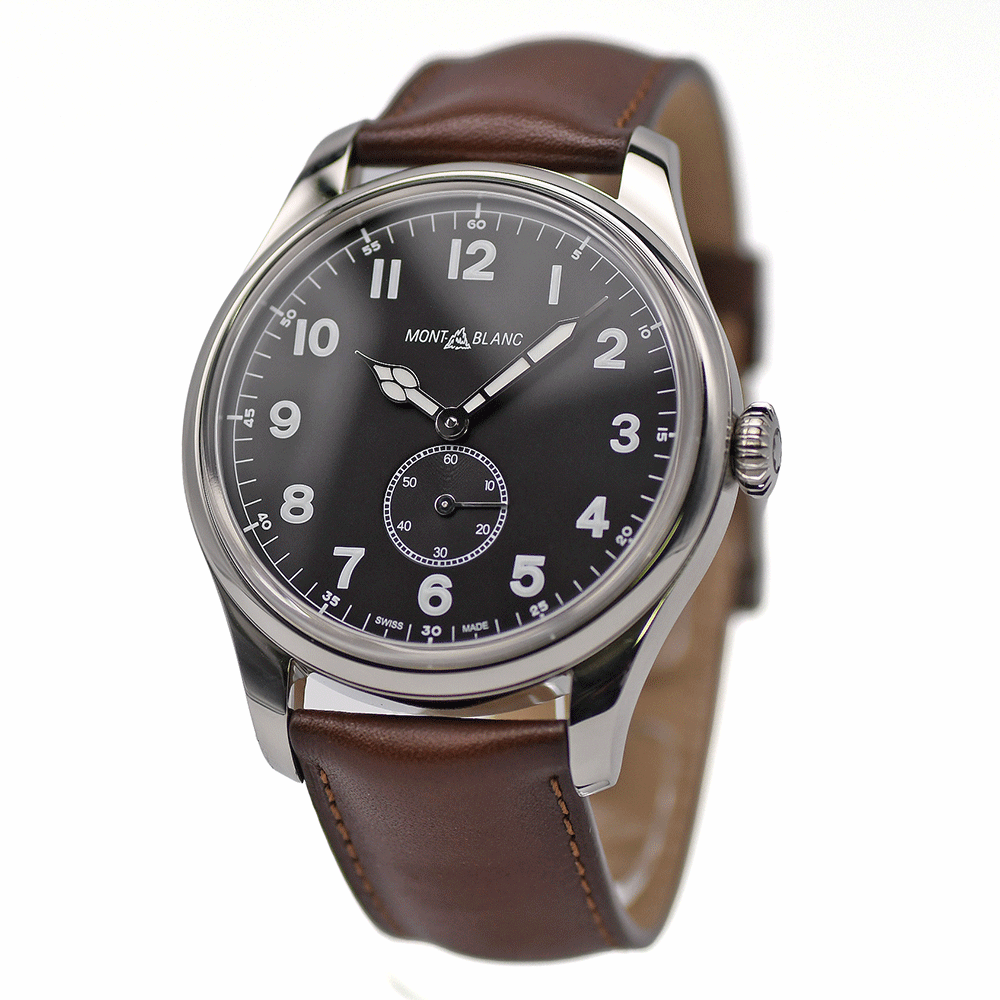 モンブラン MONTBLANC 1858 オートマティック スモールセコンド 115073 自動巻 SS/レザー メンズ 紳士用 男性用 腕時計 新品同様 【中古】