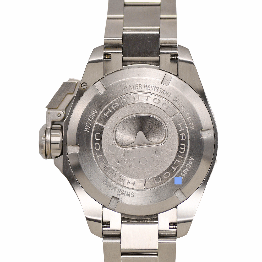 ハミルトン HAMILTON カーキ ネイビー オープンウォーター オート H77705145 自動巻 300m防水 メンズ 男性用 腕時計 研磨仕上げ済み 【中古】
