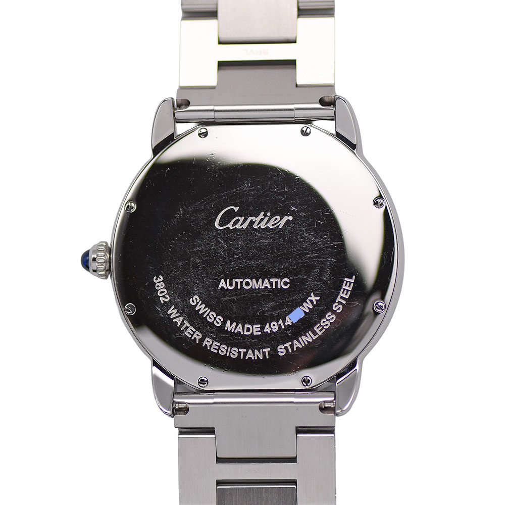 カルティエ Cartier ロンドソロ XL オートマティック メンズ 自動巻 デイト シルバ...