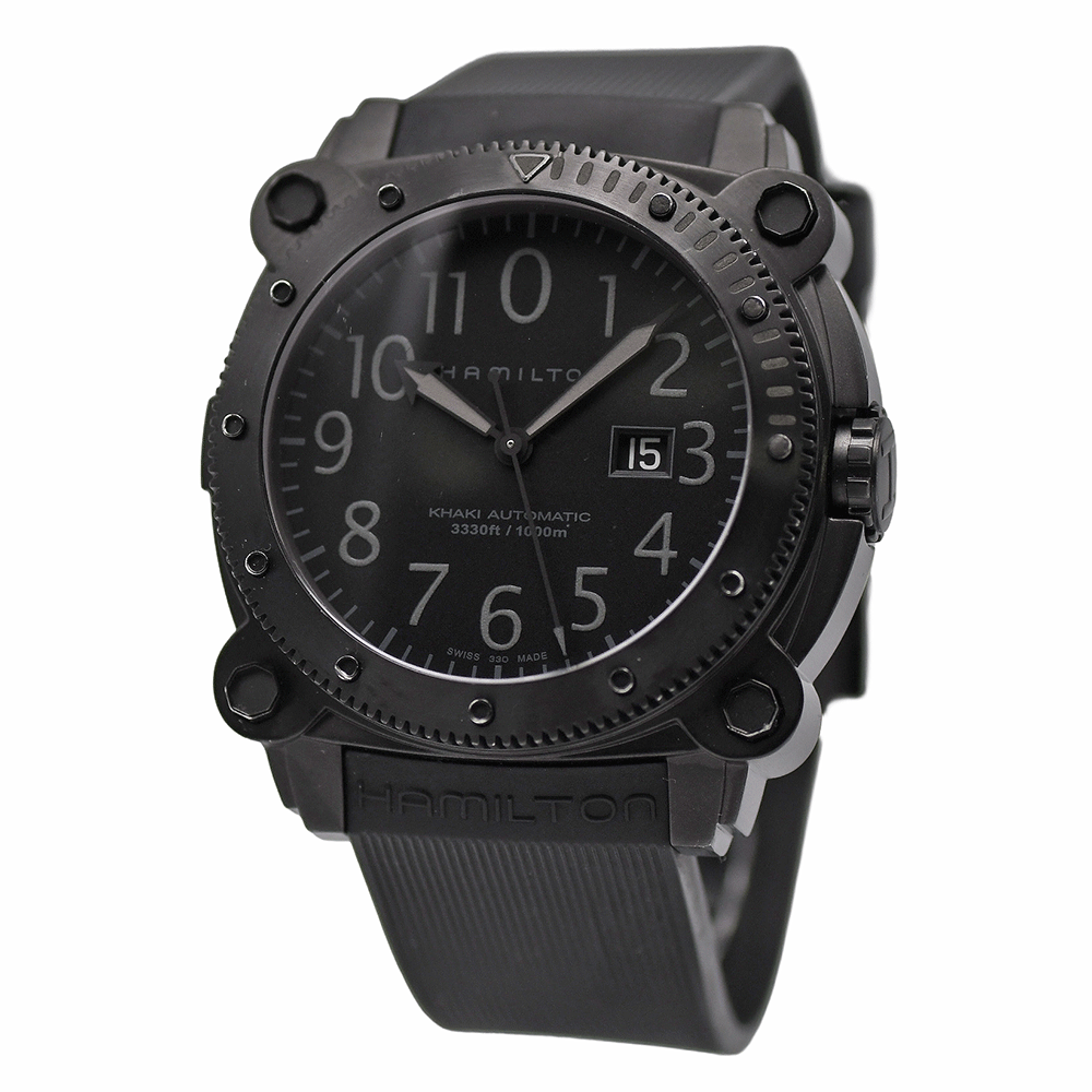 [クーポン値引き×ポイント5倍] ハミルトン HAMILTON カーキネイビー ビロウゼロ 1000M オートマティック メンズ 自動巻 プロダイバーモデル ブラック H78585333 【中古】