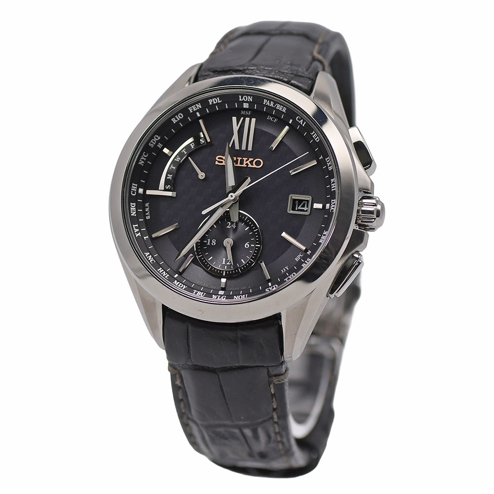 Brightz - 【クーポンでお得×さらにポイント5倍】 新入荷 SEIKO セイコー BRIGHTZ ブライツ フライトエキスパート デュアルタイム メンズ ソーラー電波修正 8B63-0AL0 チタン製 SAGA251 【中古】