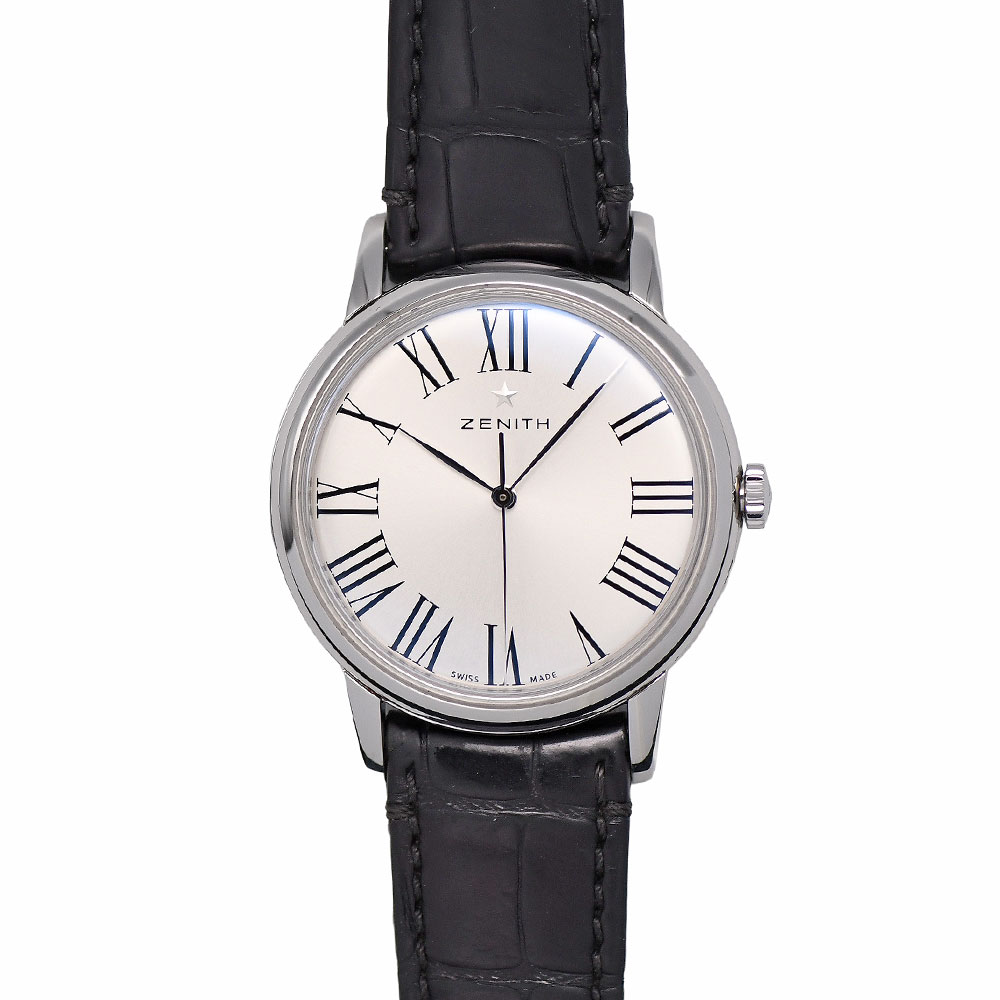 【クーポンでお得×さらにポイントUP】 ゼニス ZENITH エリート クラシック 39MM オートマティック メンズ 自動巻 3針 シルバー文字盤 03.2290.679/11.C493 研磨仕上げ済み 【中古】