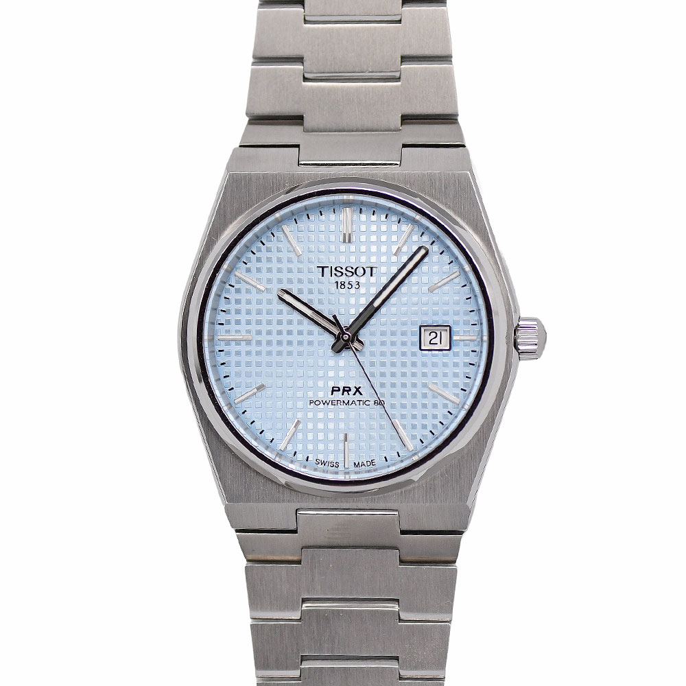 【クーポンでお得×さらにポイントUP】 TISSOT ティソ PRX 40mm パワーマティック 80 メンズ 自動巻 アイスブルー文字盤 T137.407.11.351.00 【中古】