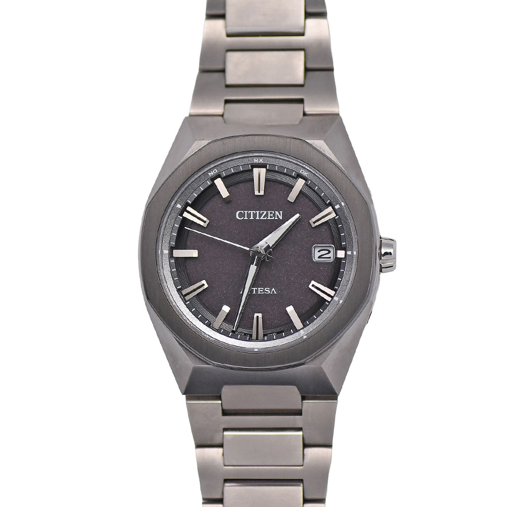 【クーポンでお得×さらにポイントUP】 新入荷 CITIZEN シチズン ATTESA アテッサ アクトライン メンズ エコドライブ ソーラー電波 チタン製 ブラック 黒文字盤 CB3044-55E 【中古】