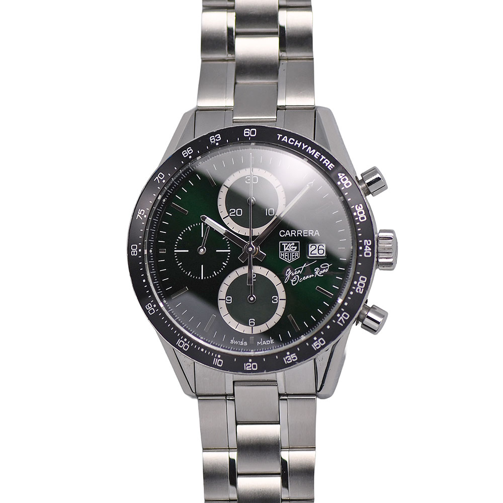 【クーポンでお得×さらにポイントUP】 タグホイヤー TAG HEUER カレラ クロノグラフ グレートオーシャンロード 日本限定600本 メンズ 自動巻 CV201F.BA0994 研磨仕上げ済み 【中古】