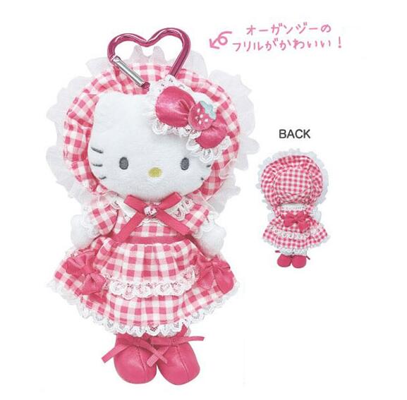 Rakuten - ハローキティ スタイルアップマスコット ロリータ(レッド)　チェック　いちご　スクバ　リュック　サンリオ　SANRIO