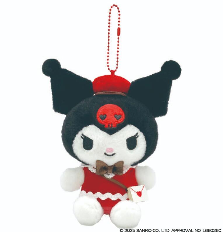 乐天商城 - サンリオキャラクターズ ラブリーラブレター クロミ MC ぬいぐるみマスコット　サンリオ　SANRIO　チェーン付き　くろみ　スクバ　バッグ