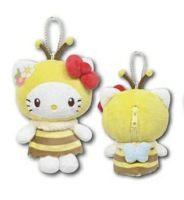 sanrio　ハローキティ　マスコット　ミツバチ　ボールチェーン付き　キティ　キティちゃん