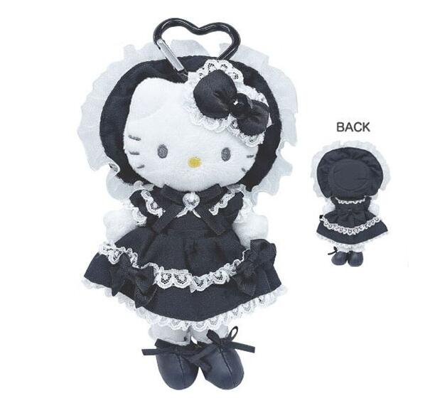 乐天商城 - ハローキティ スタイルアップマスコット ロリータ(ブラック)　スタバ　リュック　バッグ　チャーム　サンリオ　SANRIO