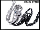 ◆Brave Hearts◆ウルフクローネックレス/全2色★18金仕上げ★スワロフスキー使用★F1050308-9【メール便可】