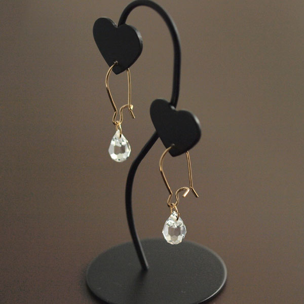 ◆Verossa◆ 水晶使用！クリスタルの上品な輝きでエレガントを演出！フープピアス♪SL-1185【メール便可】