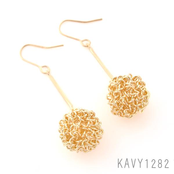 フック式ラインボールブラピアス ゆらゆら揺らめく 大人の魅力が漂う Ball 綺麗めコーデ【メール便可】