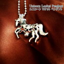 ユニコーン ロケットペンダント トップ:34x40x10mm 70cmロングチェーン 【メール便可】 Unicorn ホース Hourse 馬 ロケットネックレ...