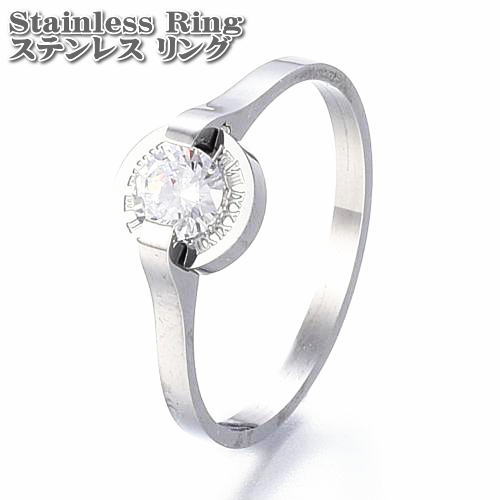 ƥ쥹奨꡼ CZեåȥ饦ɥ 塼ӥå륳˥ Stainless Ring CZ ޿ ƥ쥹 ...