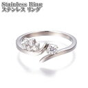 ステンレス リング 14号 キュービックジルコニア フラワー 指輪 ステンレスリング Stainless Ring ステンレス CZ シルバー リング