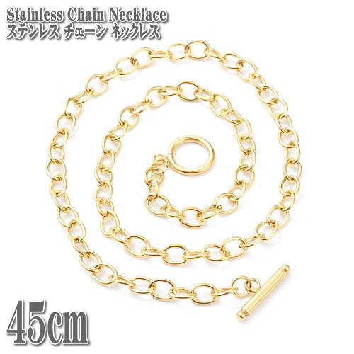 �ޥ�ƥ�ͥå��쥹 ���ƥ�쥹 �������� 45cm 6mm�� Stainless Chain Gold �ޥ�ƥ� �ͥå��쥹 ���ƥ�쥹�ͥå��쥹 �������