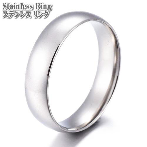 ステンレスリング 6mm幅 9号-24号 アレルギー対応 シルバー ステンレス リング ノンアレルギー 指輪