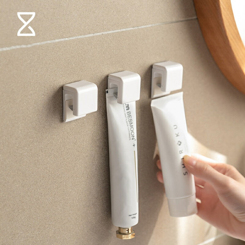 歯磨き粉ラック チ壁掛け洗顔料収納クリップ 4個セット 軟膏クリップ 便利プラスチック 「ホワイト」のサムネイル