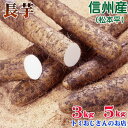 【送料無料】信州産 長芋 約3kg、約5kg入り 北アルプスからの水と土で育った強いねばりと味わい深いコクが特徴のながいも!【お中元】