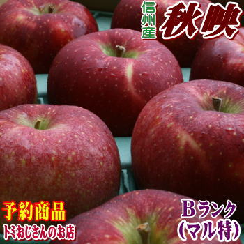 【予約】【送料無料】長野県産 秋映 Bランク（マル特）約3～10kg　甘味と酸味のバランスが良い信州オリジナルりんご！★のサムネイル