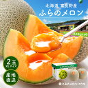 お中元 メロン 富良野メロン 2玉 約4.0kg(2.0kg×2玉) XLサイズ 秀品 贈答用【糖度15度以上】【送料無料】【産地直送】北海道 富良野 ふらの 果物 ギフト 赤肉メロン フルーツ くだもの 御中元 お取り寄せグルメ 内祝い お返し 食べ物 食品 贈り物 お盆 お供え