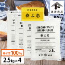 春よ恋 100% / 2.5kg×4個セット (10kg)【 小麦粉 強力粉 国産 富澤商店 製パン パン作り 製菓 お菓子作り 】【まとめ買いがお得】【おひとり様1点限り】