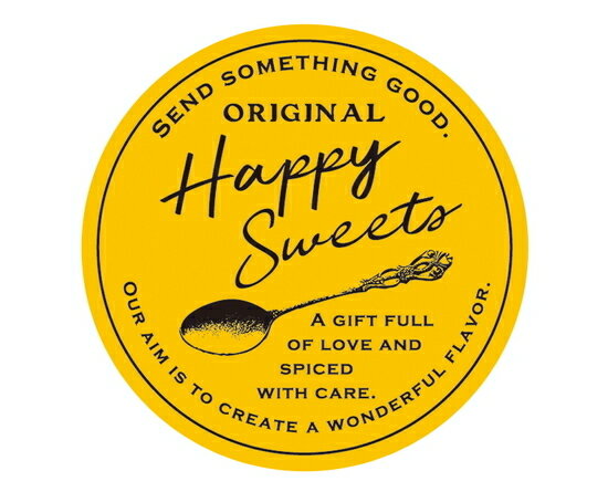 ギフトシール ハッピースイーツ(イエロー) / 12枚【 富澤商店 公式 】