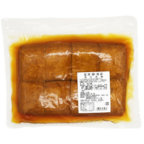 1枚のサイズ：約80×60mm 徳用サイズ *10枚入とは原材料が一部異なります。 ふっくら炊き上げた味付きの油揚げです。いなりずしやきつねうどんなどに。管理番号：240211-1■名称：味付油揚■商品寸法(WXDXH)：300×20×H250mm■原材料名：大豆(アメリカ、カナダ)、植物油脂、糖類(砂糖、ブドウ糖果糖液糖、水飴)、醤油／酸味料、調味料(アミノ酸等)、豆腐用凝固剤、(一部に小麦・大豆を含む)■保存方法(未開封)：直射日光・高温多湿を避け、冷暗所に保存■賞味期限(未開封時)：製造日から90日■アレルギー：特定：小麦 ■成分表示：(100gあたり) エネルギー269 kcal たんぱく質8.8 g 脂質14.2 g 炭水化物28.9 g 食塩相当量1.5 g ■注意事項：* 開封後は冷蔵庫に保存の上お早めにお召し上がり下さい。■販売者：株式会社富澤商店/東京都町田市小山ヶ丘3丁目22-9