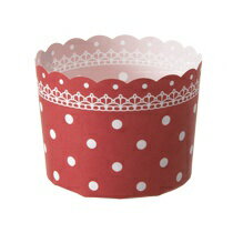 マフィンカップ(ドット赤) / 10枚【 取り寄せ 】【 富澤商店 公式 】