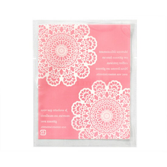 ガス袋フラット レースピンク 115×140 / 10枚【 富澤商店 公式 】