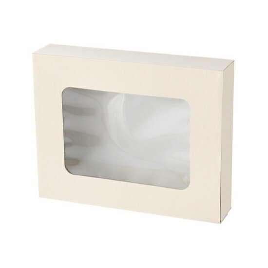 窓付ギフトボックス アイボリー 190×150×40mm / 2個【 富澤商店 公式 】