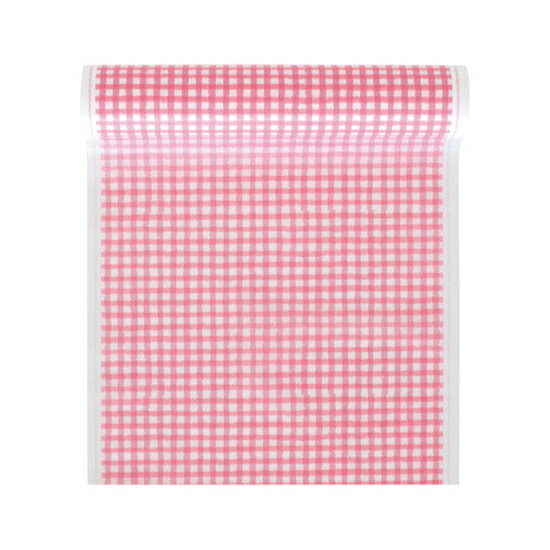 ショートPEロール チェック（ピンク） / 1巻 30m【 取り寄せ 】【 富澤商店 公式 】