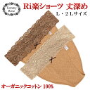 オーガニックコットン【ふんどパンツ 女性用】L・2Ⅼ Ri楽ショーツ 綿100% ふんどしショーツ リラックスショーツ レディース下着 大人 30代...