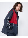 【SALE／40%OFF】(M)TOMMY HILFIGER(トミーヒルフィガー) パッカブルカラーブロックフーデッドジャケット TOMMY HILFIGER トミーヒルフィガー ジャケット・アウター ナイロンジャケット レッド【RBA_E】【送料無料】[Rakuten Fashion]