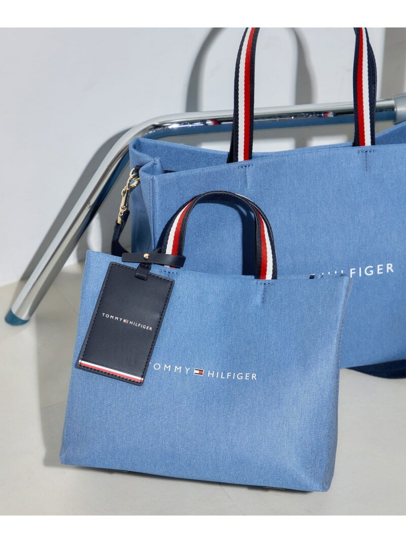 (W)TOMMY HILFIGER(トミーヒルフィガーミディアムデニムショッパートートバッグ TOMMY HILFIGER トミーヒルフィガー バッグ トートバッグ ブルー【送料無料】[Rakuten Fashion]