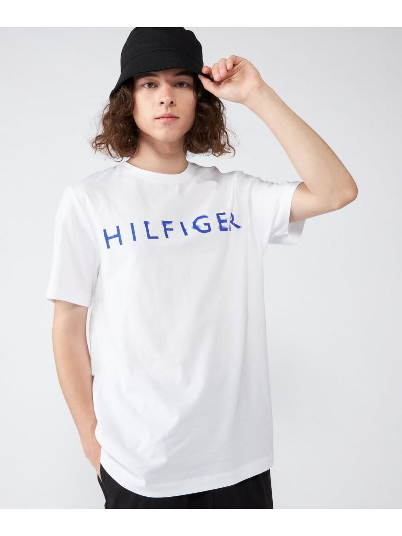 【SALE／30%OFF】TOMMY HILFIGER(トミーヒルフィガー) 【オンライン限定】フェードロゴTシャツ TOMMY HILFIGER トミーヒルフィガー トップス カットソー・Tシャツ ホワイト ネイビー ピンク ブルー【RBA_E】【送料無料】[Rakuten Fashion]