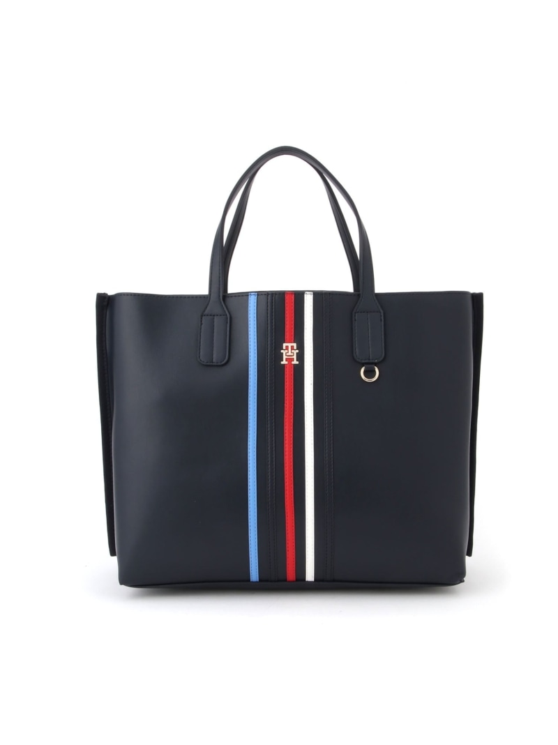 楽天TOMMY HILFIGERTOMMY HILFIGER（トミーヒルフィガー） アイコニックトミーサッチェルバッグ TOMMY HILFIGER トミーヒルフィガー バッグ トートバッグ ネイビー【送料無料】[Rakuten Fashion]