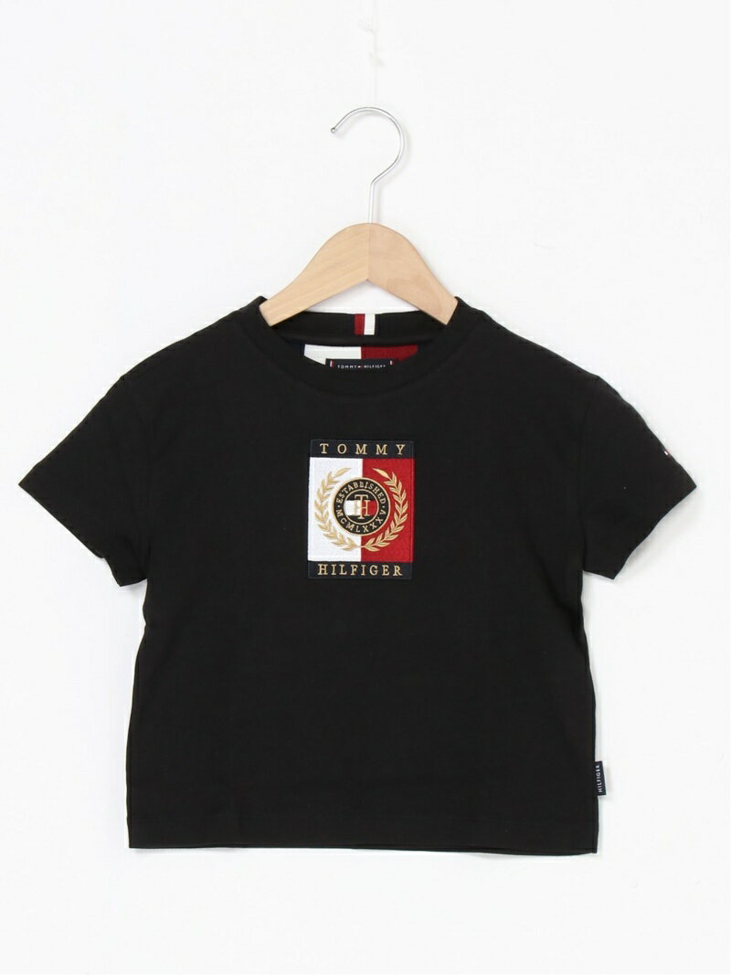 【SALE／50%OFF】(K)TOMMY HILFIGER(トミーヒルフィガー) BOYS スクエアクルーネックTシャツ TOMMY HILFIGER トミーヒルフィガー トップス その他のトップス ホワイト ブラック【RBA_E】[Rakuten Fashion]のサムネイル