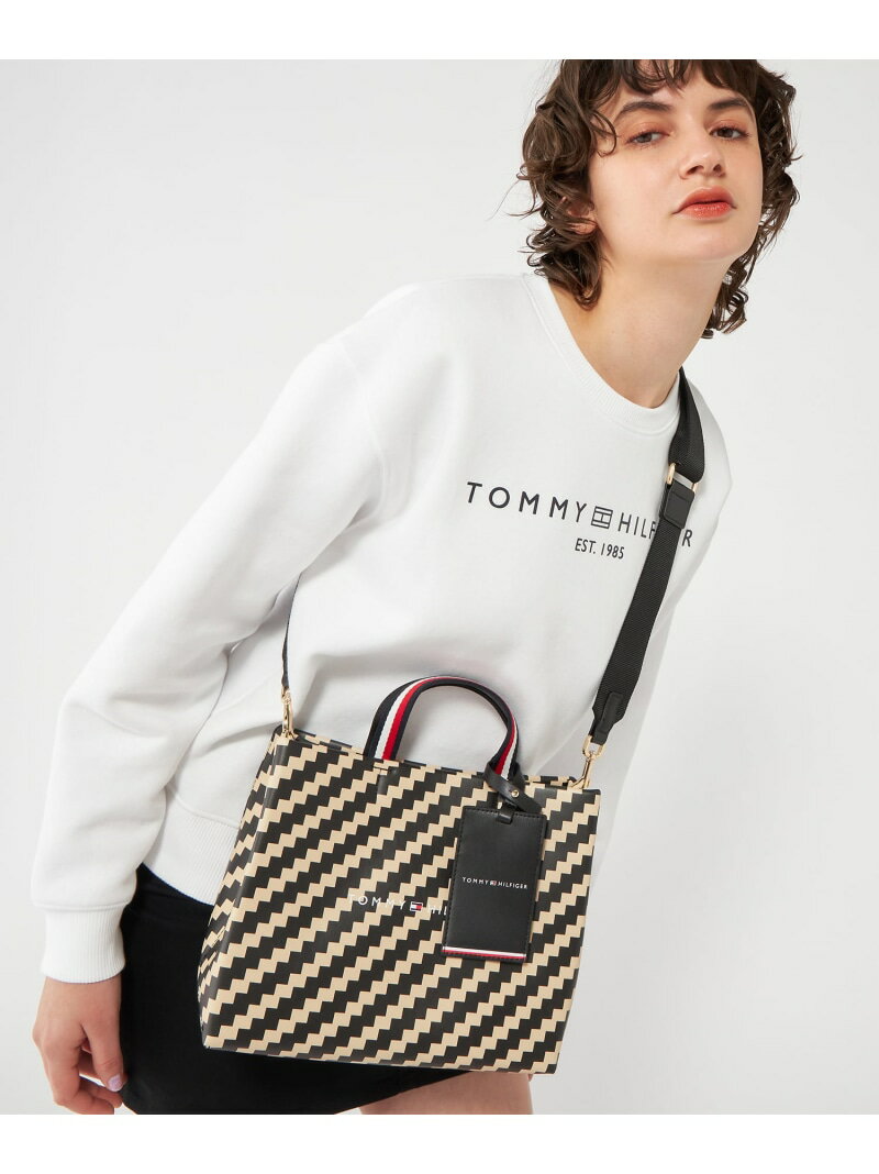 (W)TOMMY HILFIGER(トミーヒルフィガー) プリントミディアムショッパートートバッグ TOMMY HILFIGER トミーヒルフィガー バッグ トートバッグ【送料無料】 Rakuten Fashion