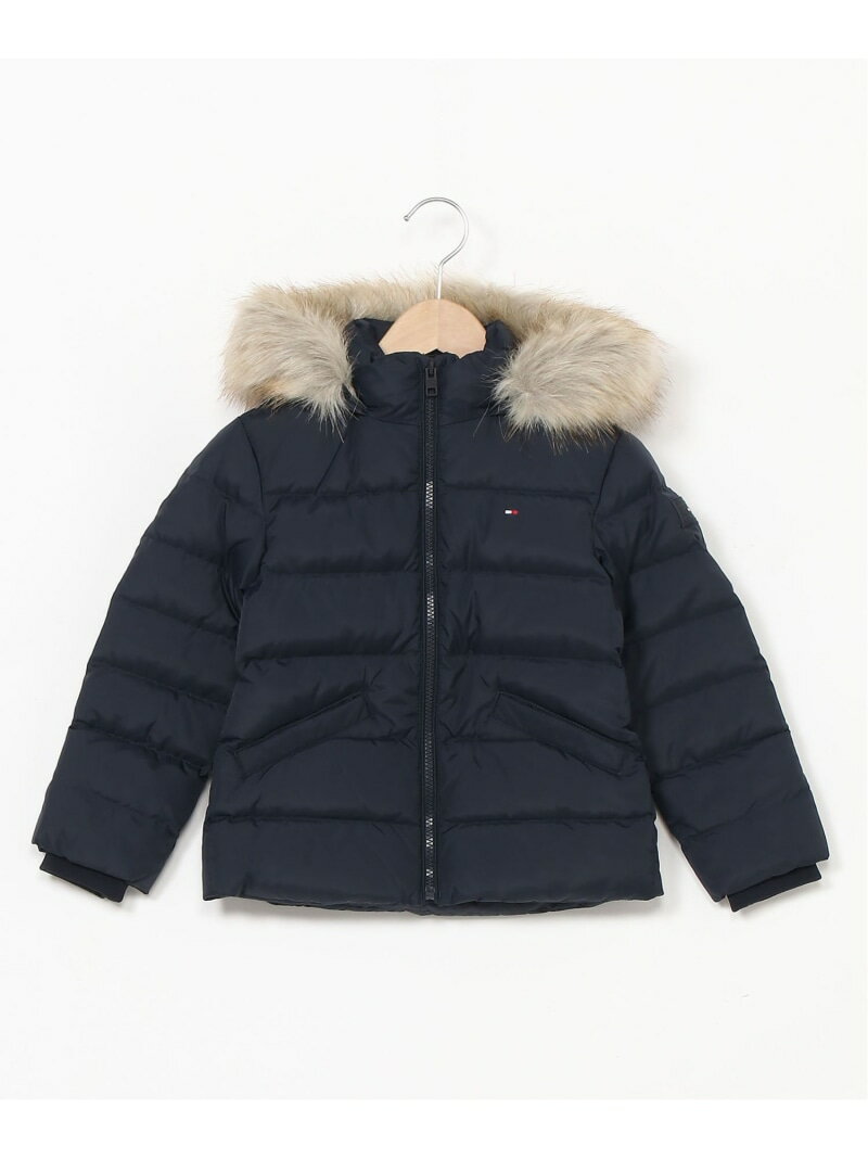 【SALE／40 OFF】(K)TOMMY HILFIGER(トミーヒルフィガー) GIRLS エッセンシャルダウンファーフードジャケット TOMMY HILFIGER トミーヒルフィガー ジャケット アウター ダウンジャケット ダウンベスト ネイビー ベージュ【RBA_E】【送料無料】 Rakuten Fashion