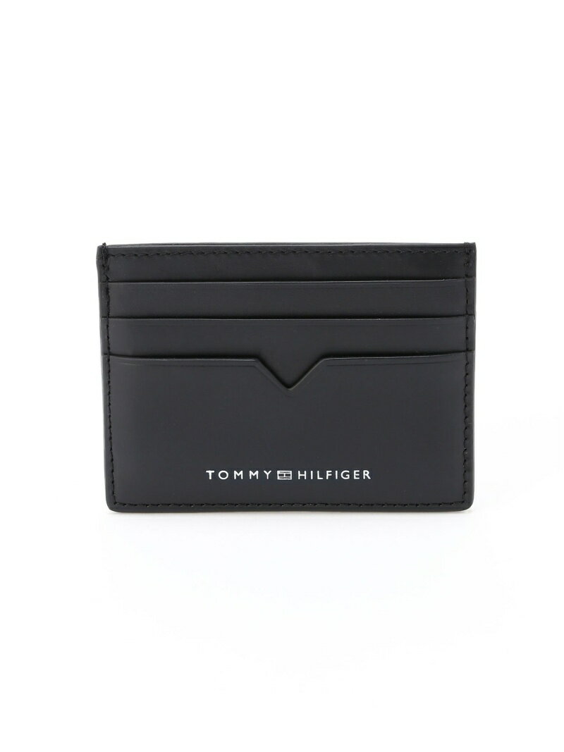 トミーヒルフィガー 財布（メンズ） 【SALE／60%OFF】【オンライン限定】モダンリアルレザーカードホルダー TOMMY HILFIGER トミーヒルフィガー 財布・ポーチ・ケース 名刺入れ・カードケース ブラック【RBA_E】[Rakuten Fashion]